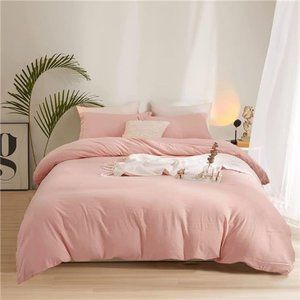 Pink Comforter Sets Queen Solid Blush Pink Bedding Comforters Women Girls Dusty